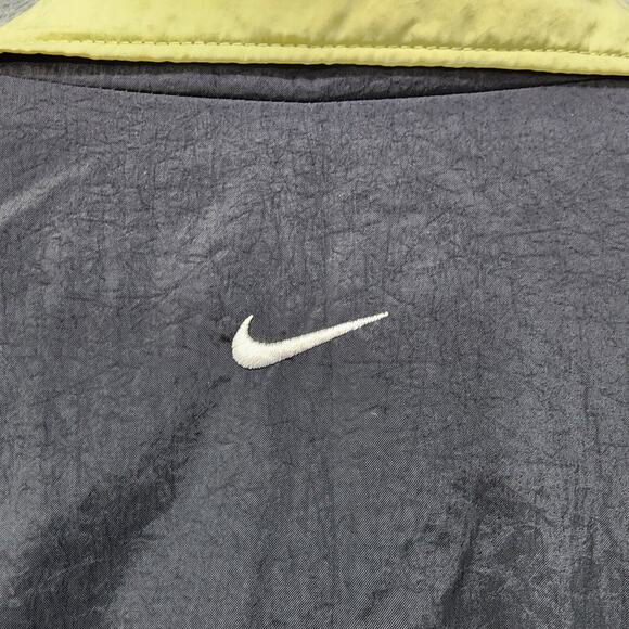 Vintage 90s Nike Jacket Womens S Black Green Reversible Full Zip Windbreaker - Picture 5 of 16